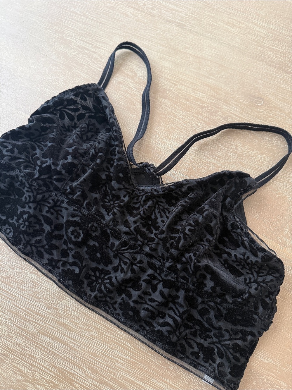 aerie Velvet Floral Bralette | XL